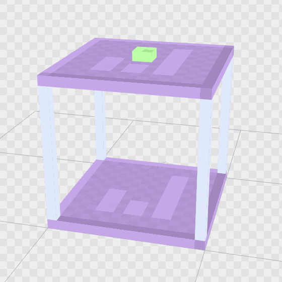 Blocco verde nel punto centrale in alto