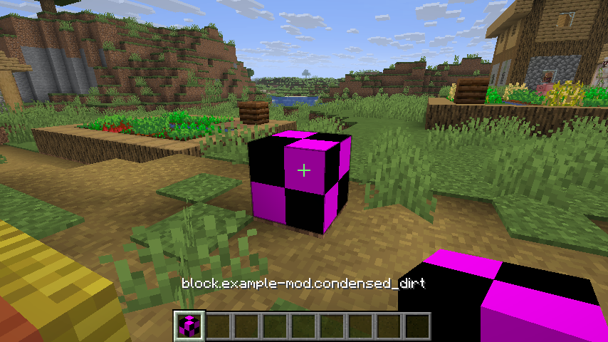 Blocco nel mondo senza né modello né texture