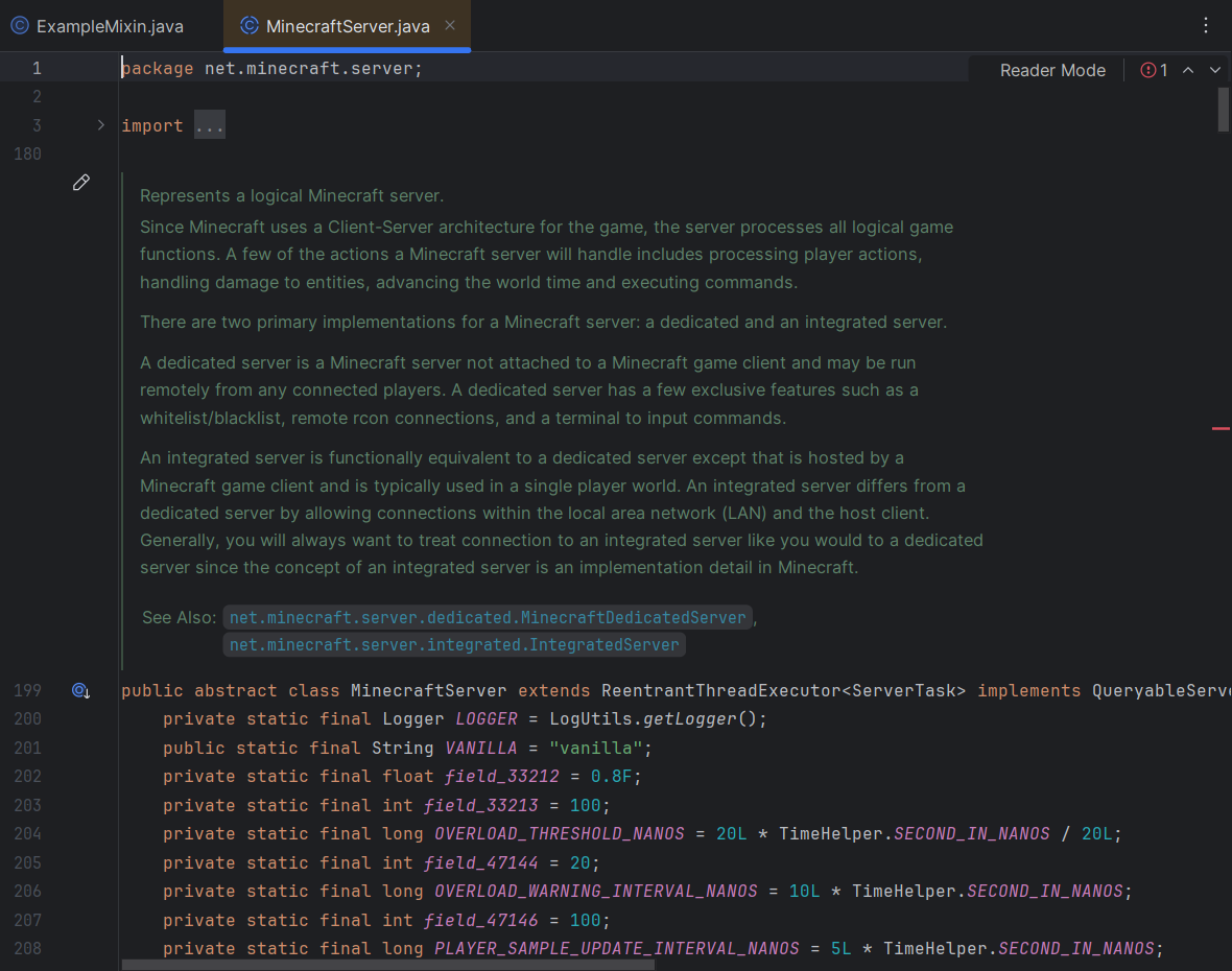 Commenti Javadoc nelle sorgenti