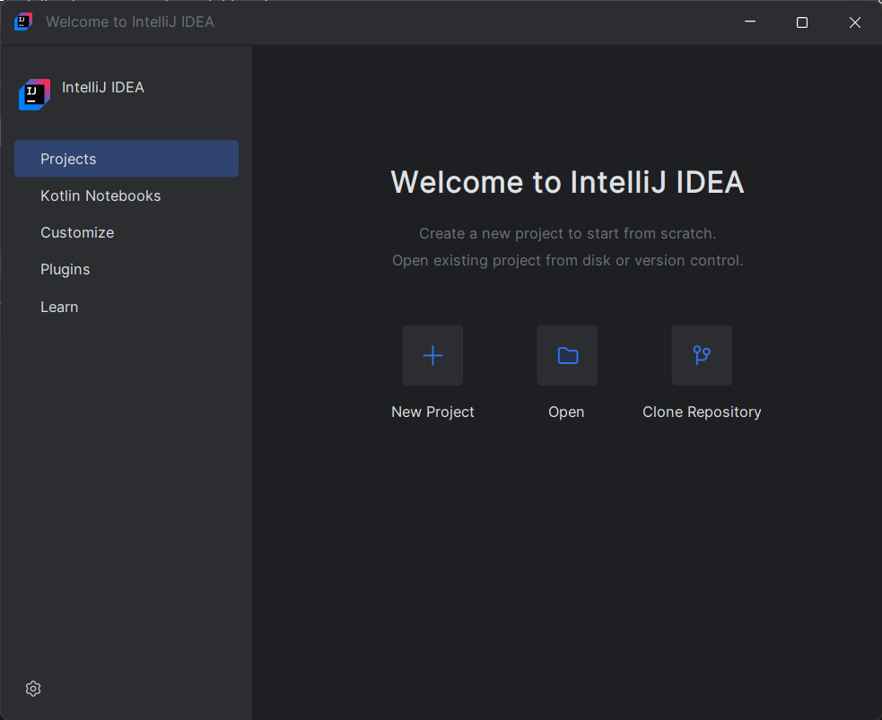 Aufforderung zum Öffnen des Projekts