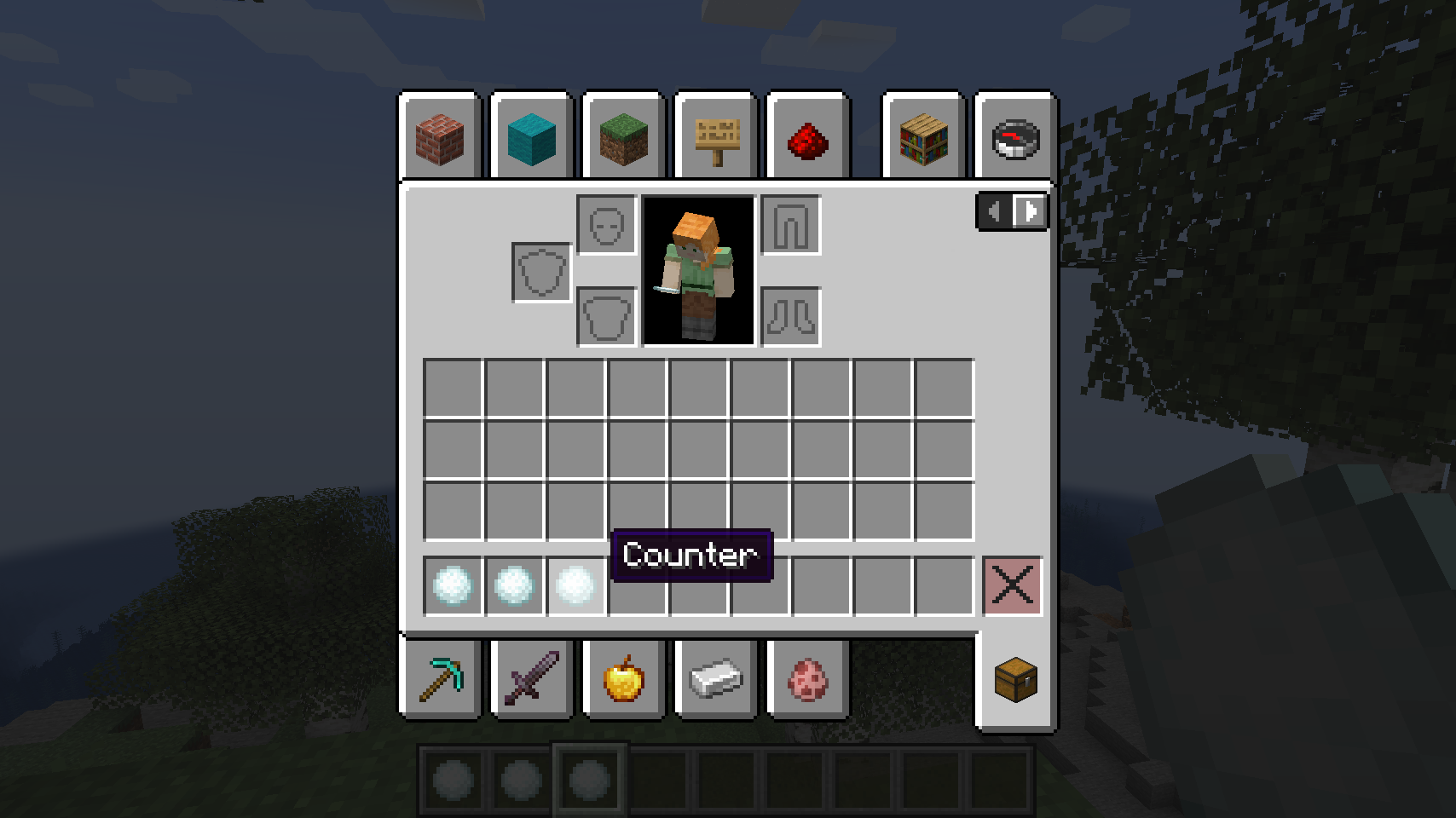 Oggetto Counter senza tooltip