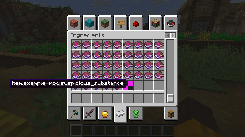 Oggetto nel gruppo ingredienti