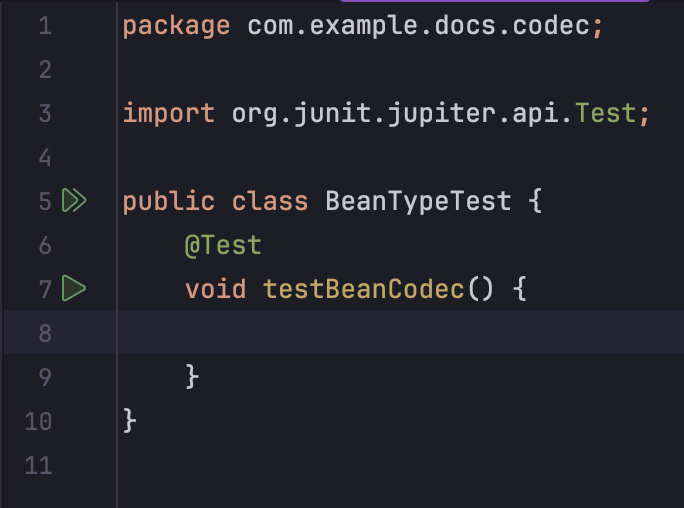 带有测试指示的空测试方法